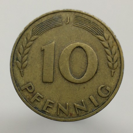 1949 J - 10 pfennig, Bundesrepublik Deutschland, Nemecko