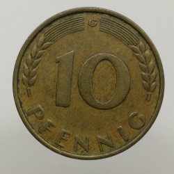 1950 G - 10 pfennig, Bundesrepublik Deutschland, Nemecko