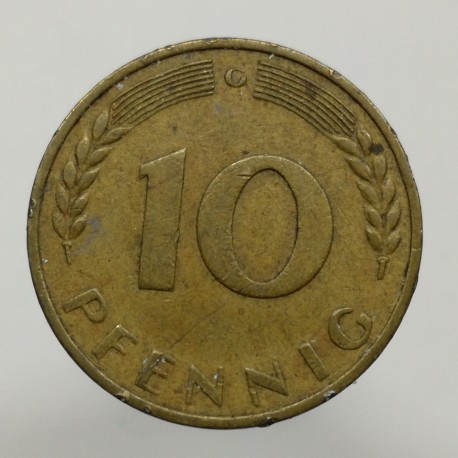 1970 G - 10 pfennig, Bundesrepublik Deutschland, Nemecko