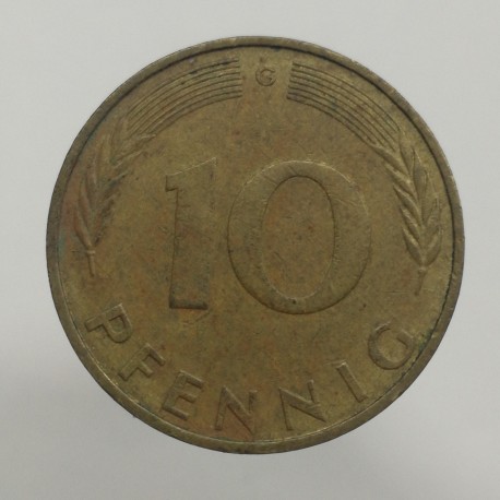 1971 G - 10 pfennig, Bundesrepublik Deutschland, Nemecko