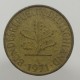 1971 G - 10 pfennig, Bundesrepublik Deutschland, Nemecko