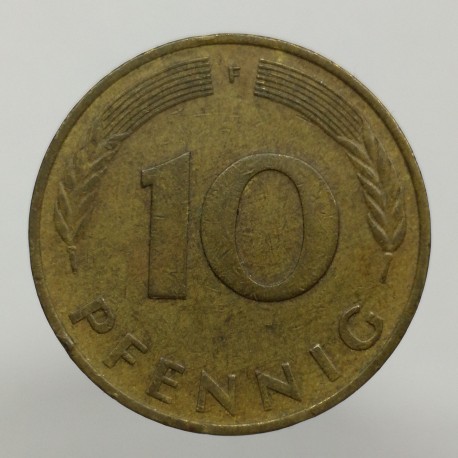 1979 F - 10 pfennig, Bundesrepublik Deutschland, Nemecko