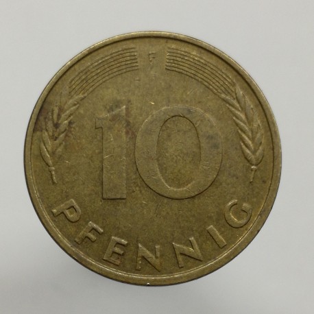 1980 F - 10 pfennig, Bundesrepublik Deutschland, Nemecko