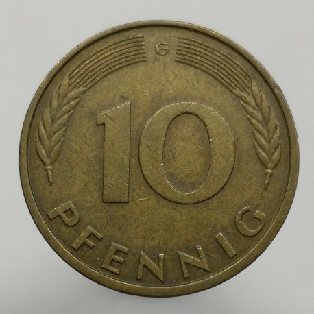 1980 G - 10 pfennig, Bundesrepublik Deutschland, Nemecko
