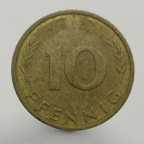 1981 F - 10 pfennig, Bundesrepublik Deutschland, Nemecko