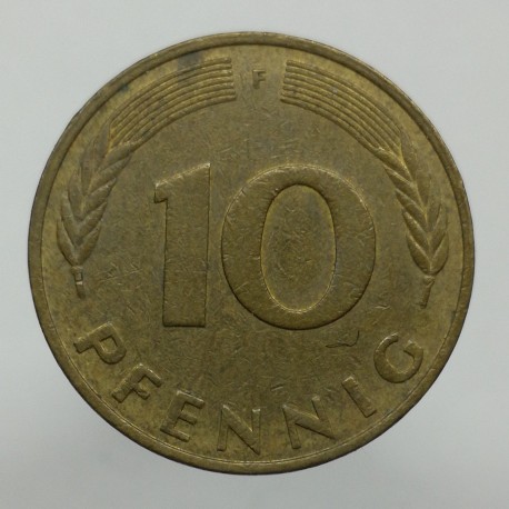 1982 F - 10 pfennig, Bundesrepublik Deutschland, Nemecko