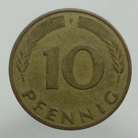 1983 F - 10 pfennig, Bundesrepublik Deutschland, Nemecko