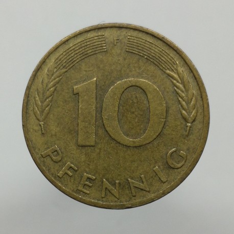 1984 F - 10 pfennig, Bundesrepublik Deutschland, Nemecko
