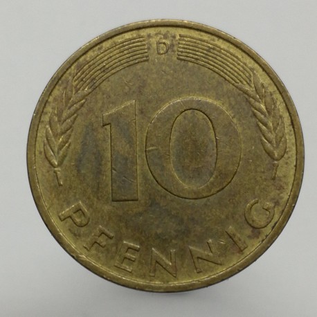 1985 D - 10 pfennig, Bundesrepublik Deutschland, Nemecko