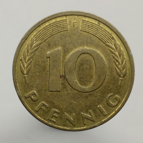 1985 F - 10 pfennig, Bundesrepublik Deutschland, Nemecko