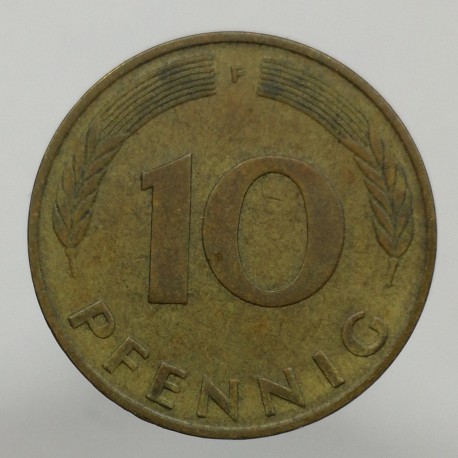1989 F - 10 pfennig, Bundesrepublik Deutschland, Nemecko