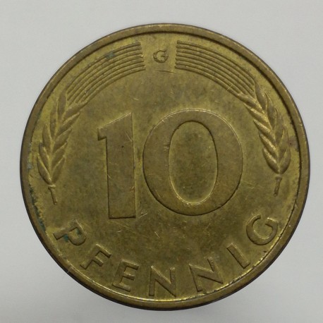 1989 G - 10 pfennig, Bundesrepublik Deutschland, Nemecko