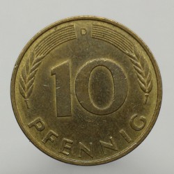 1990 D - 10 pfennig, Bundesrepublik Deutschland, Nemecko
