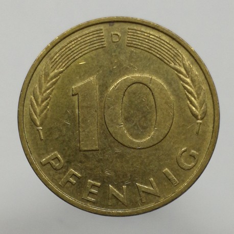 1991 D - 10 pfennig, Bundesrepublik Deutschland, Nemecko