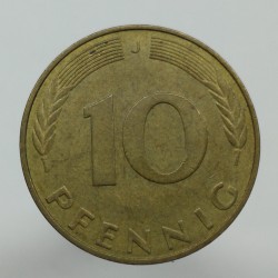 1991 J - 10 pfennig, Bundesrepublik Deutschland, Nemecko