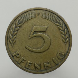 1949 F - 5 pfennig, Bundesrepublik Deutschland, Nemecko