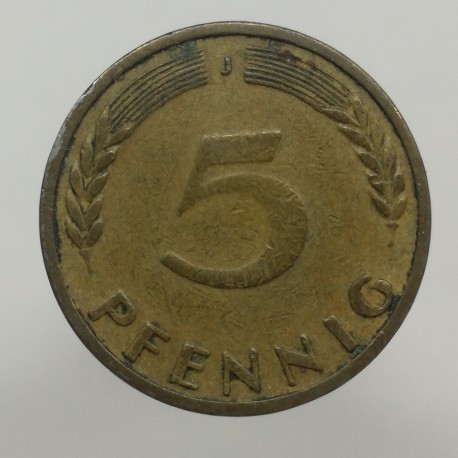 1949 J - 5 pfennig, Bundesrepublik Deutschland, Nemecko