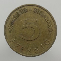 1989 D - 5 pfennig, Bundesrepublik Deutschland, Nemecko