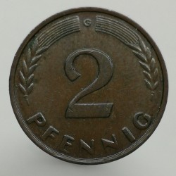 1959 G - 2 pfennig, Bundesrepublik Deutschland, Nemecko