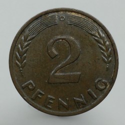 1962 D - 2 pfennig, Bundesrepublik Deutschland, Nemecko
