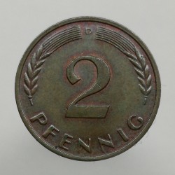 1963 D - 2 pfennig, Bundesrepublik Deutschland, Nemecko