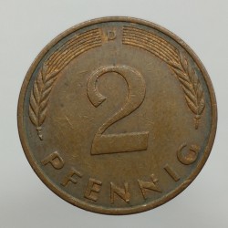 1989 D - 2 pfennig, Bundesrepublik Deutschland, Nemecko