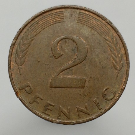 1989 F - 2 pfennig, Bundesrepublik Deutschland, Nemecko