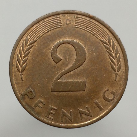1991 D - 2 pfennig, Bundesrepublik Deutschland, Nemecko