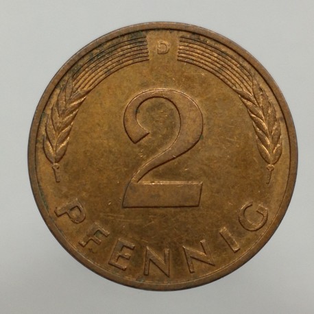 1992 D - 2 pfennig, Bundesrepublik Deutschland, Nemecko