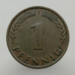 1949 F - 1 pfennig, Bundesrepublik Deutschland, Nemecko