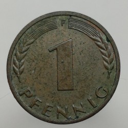 1950 F - 1 pfennig, Bundesrepublik Deutschland, Nemecko