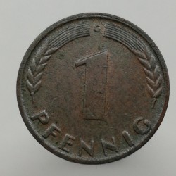 1950 G - 1 pfennig, Bundesrepublik Deutschland, Nemecko