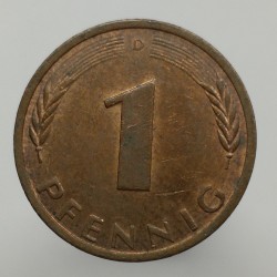1971 D - 1 pfennig, Bundesrepublik Deutschland, Nemecko