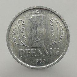 1982 A - 1 pfennig, Deutsche Demokratische Republik, Nemecko