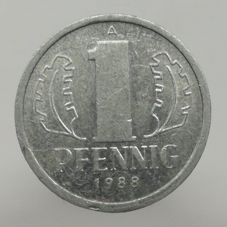 1988 A - 1 pfennig, Deutsche Demokratische Republik, Nemecko