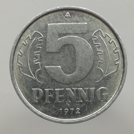 1972 A - 5 pfennig, Deutsche Demokratische Republik, Nemecko