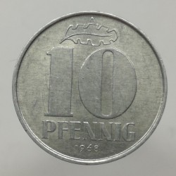 1968 A - 10 pfennig, Deutsche Demokratische Republik, Nemecko