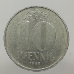 1983 A - 10 pfennig, Deutsche Demokratische Republik, Nemecko
