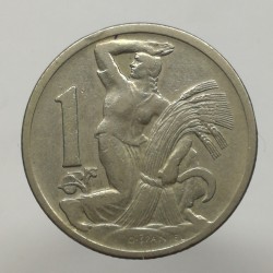 1924 - 1 koruna, O. Španiel, Československo 1918 - 1939