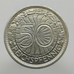 1937 A - 50 reichspfennig, Deutsches Reich, Nemecko