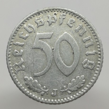 1935 J - 50 reichspfennig, Deutsches Reich, Nemecko