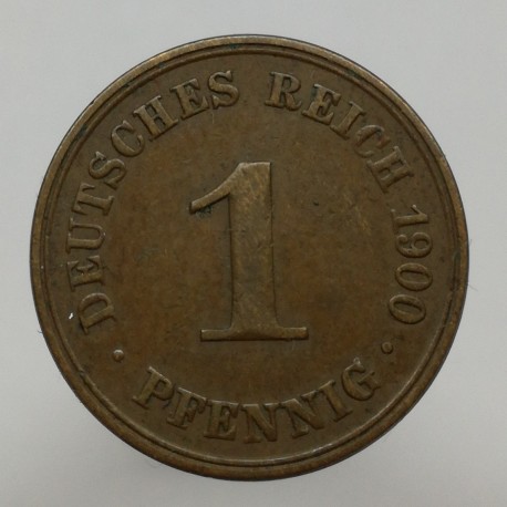 1900 A - 1 pfennig, Deutsches Reich, Nemecko