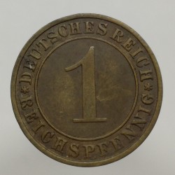 1934 F - 1 reichspfennig, Deutsches Reich, Nemecko