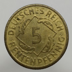 1923 A - 5 rentenpfennig, Deutsches Reich, Nemecko