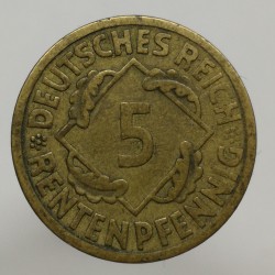 1924 J - 5 reichspfennig, Deutsches Reich, Nemecko