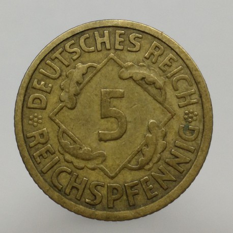 1926 A - 5 reichspfennig, Deutsches Reich, Nemecko
