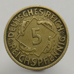 1935 A - 5 reichspfennig, Deutsches Reich, Nemecko
