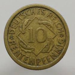 1924 F - 10 rentenpfennig, Deutsches Reich, Nemecko