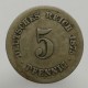 1875 J - 5 pfennig, Deutsches Reich, Nemecko