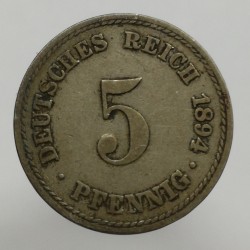 1894 G - 5 pfennig, Deutsches Reich, Nemecko